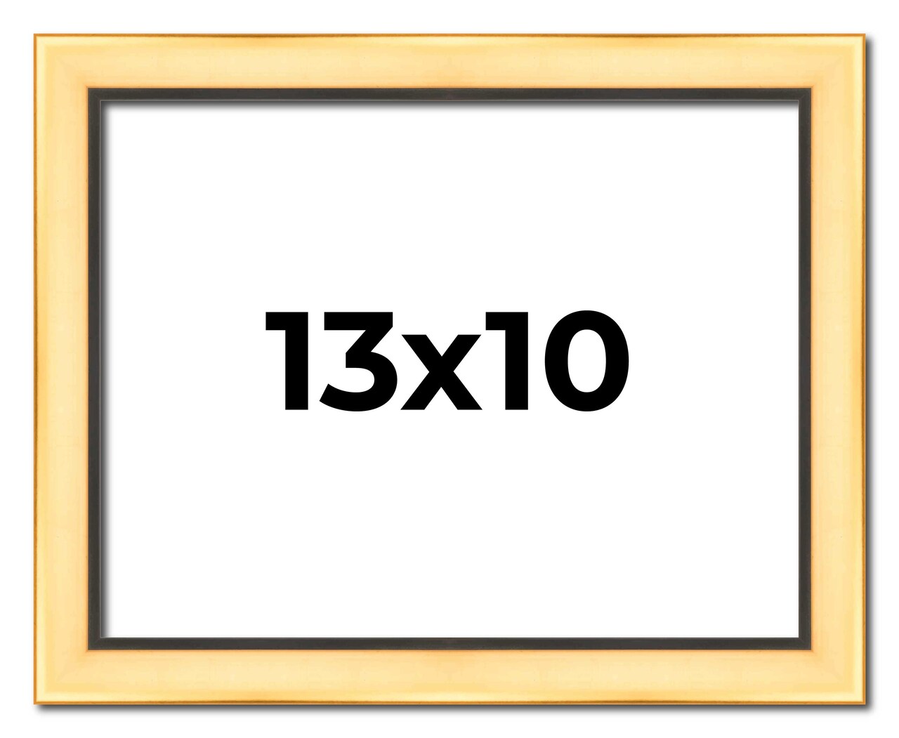 Photo Size Simple Gold Picture Frame - UV Acrylic, Foam Board Backing, Hanging Hardware